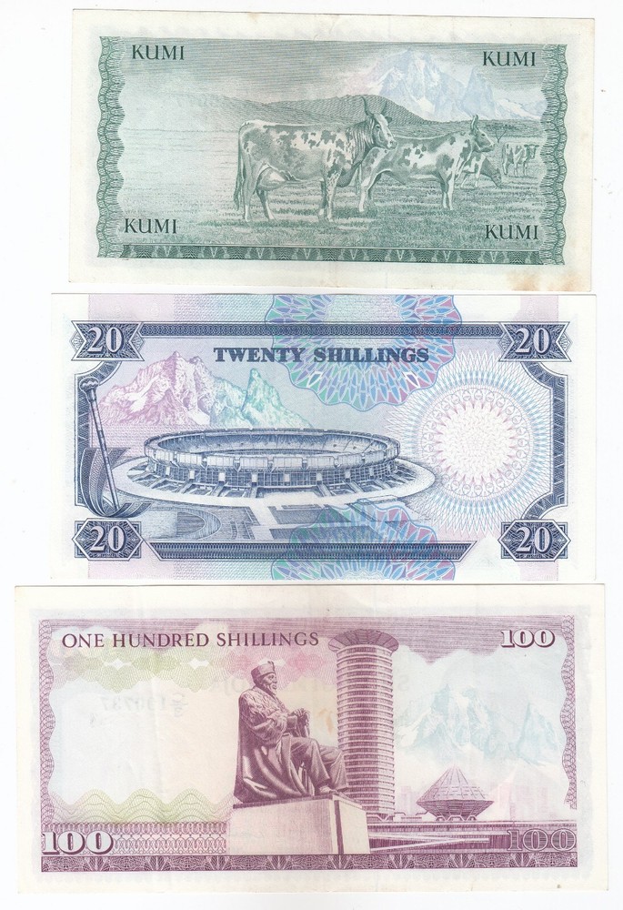 Kenya, Set of 3, Different banknotes