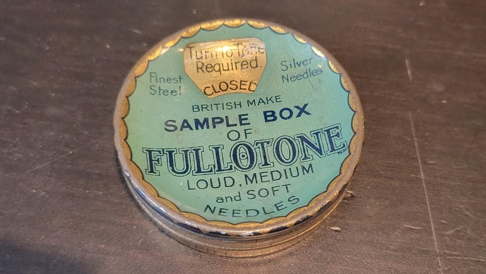 Gramophone phonograph needle Tin Fullotone Sample Box