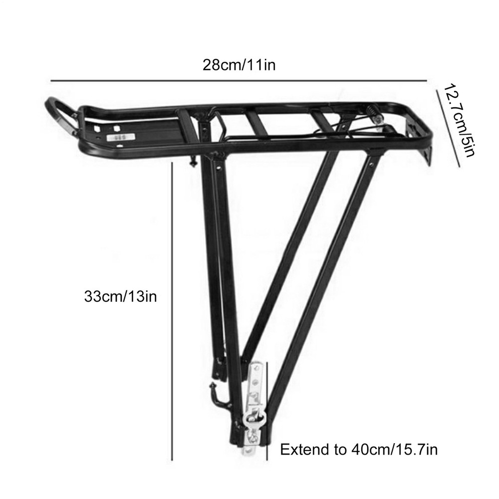 Rear Cycling Rack 77lbs Sturdy Pannier Rack Cargo Rack Mount Solid