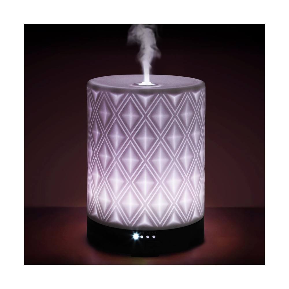 Earnest Living Essential Oil Diffuser for Large Room White Ceramic 250ml Arom...