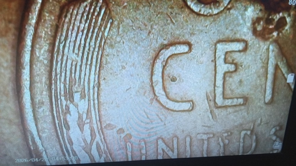 1954 D Lincoln Wheat Cent Error Coin Double Struck
