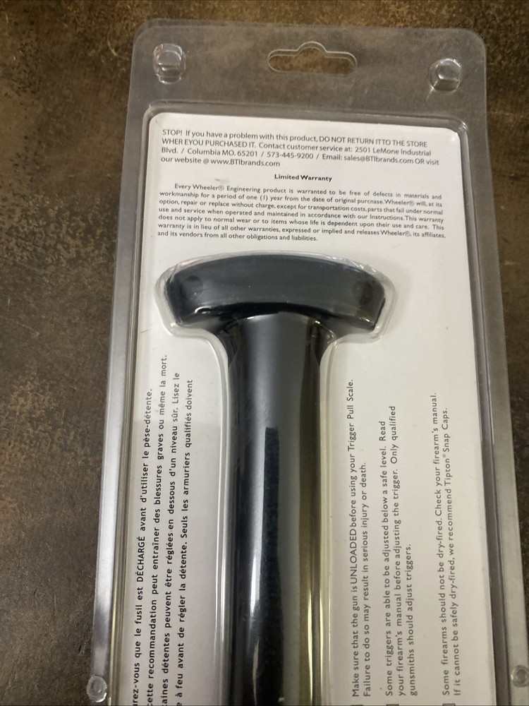 Wheeler Manual Trigger Pull Scale with 8oz to 8lb Value Range for Gunsmithing