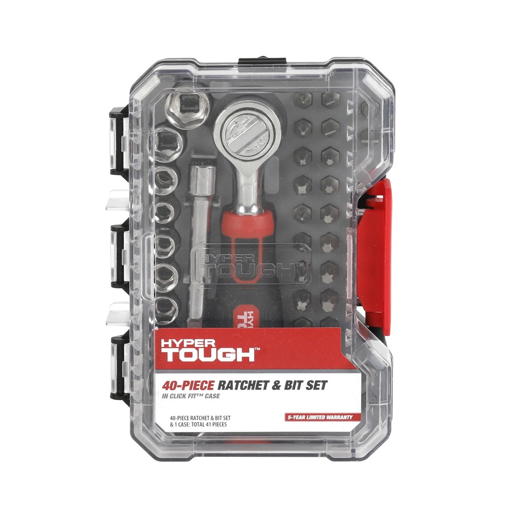 40-Piece Socket and Bit Set in Click Fit Case