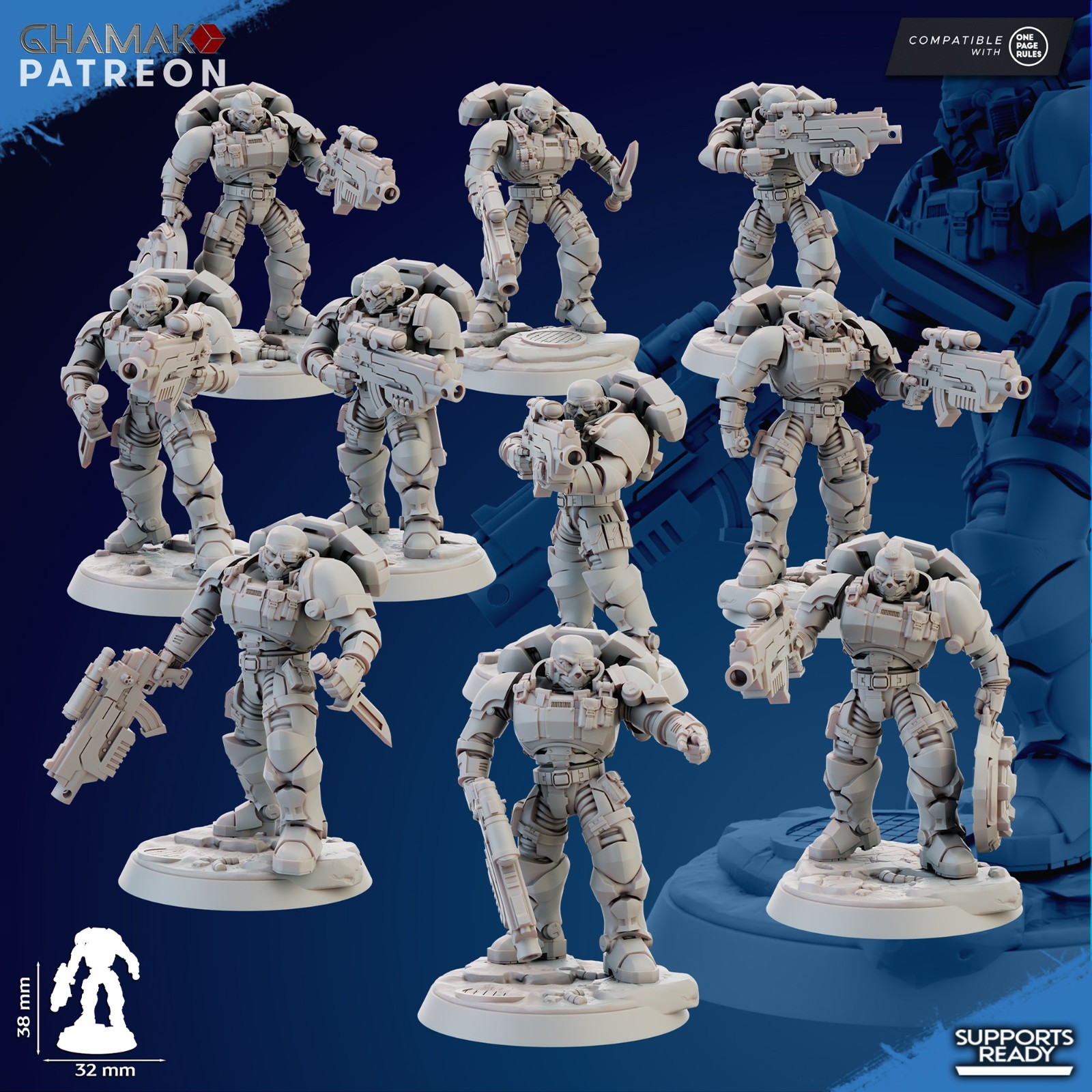 Ghamak Militum Proxy Army Set 3D resin miniatures Grim Dark Proxy