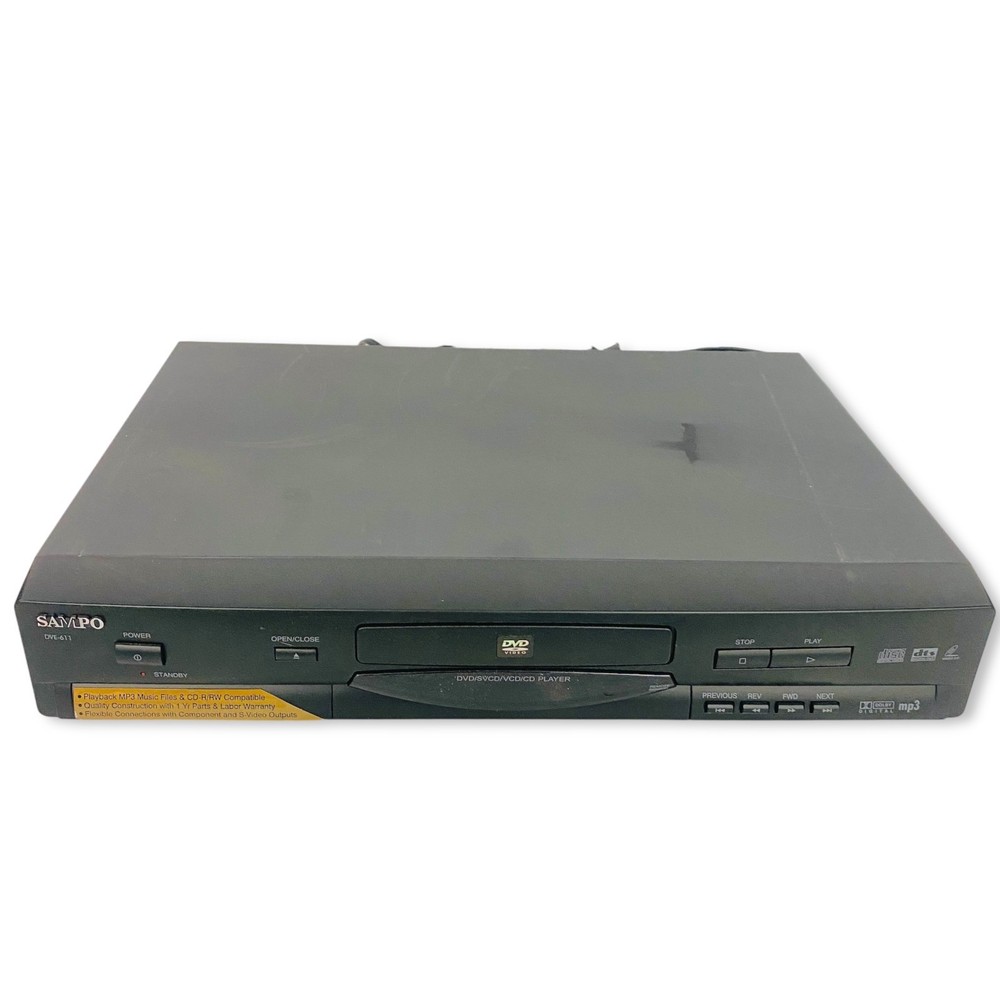 Sampo DVE-611 DVD SVCD VCD CD Player, Tested