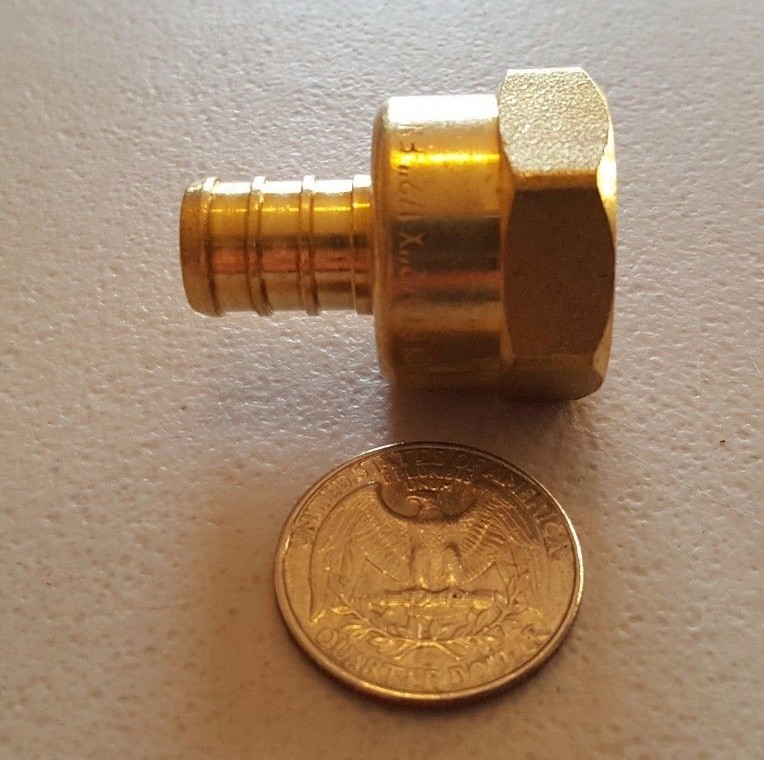(25) 1/2" PEX X 1/2" FEMALE NPT THREADED ADAPTER BRASS CRIMP FITTING - LEAD FREE
