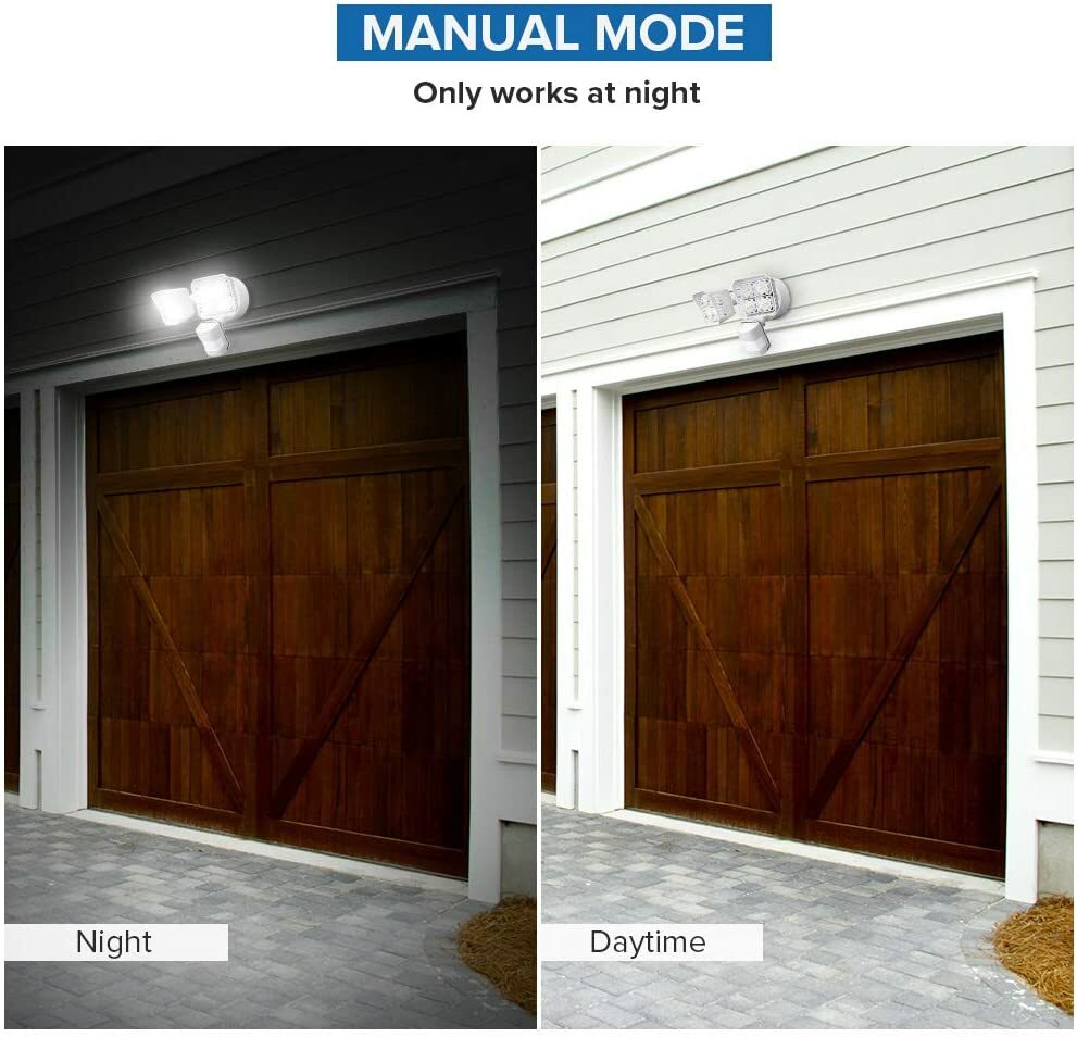 SANSI 18W Motion Sensor LED Security Light Floodlight 180° Dual-Head Area Safe