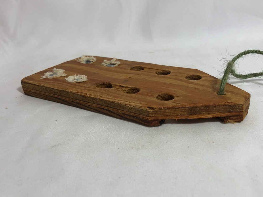 HANDMADE MUZZLELOADER ROUND BALL LOADING BLOCK ~ .45 CAL, 10 ROUNDS