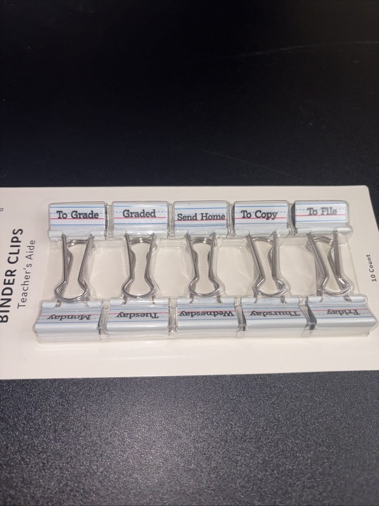 Binder Clips Teachers Aide 10 Count