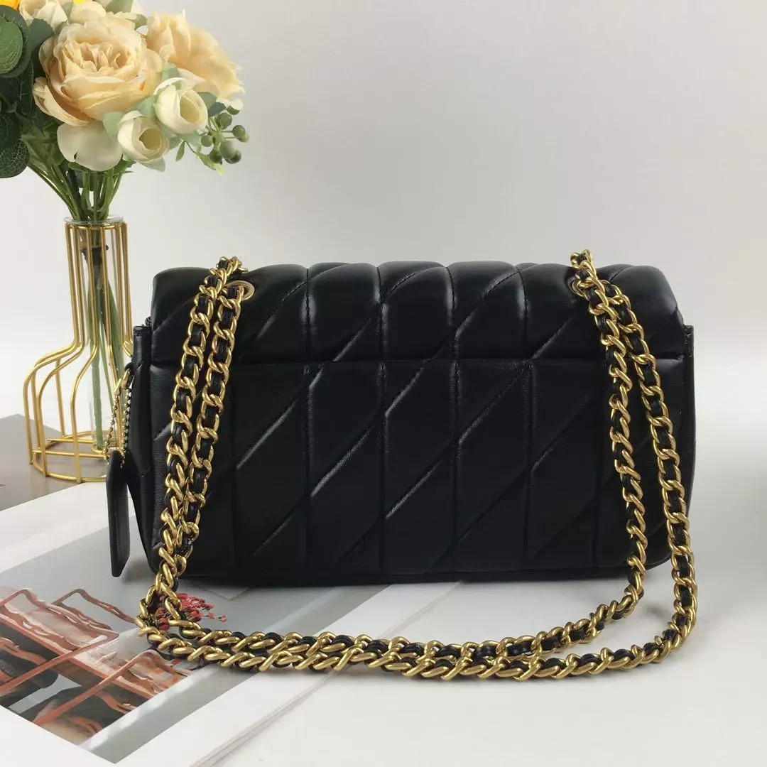 COACH CP150 Tabby 26 Quilted Shoulder Bag Leather Black NEW Outlet