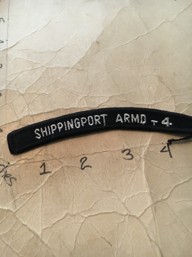 US NAVY SHOULDER STRIP TAB rocker Patch Shippingport Armd 4