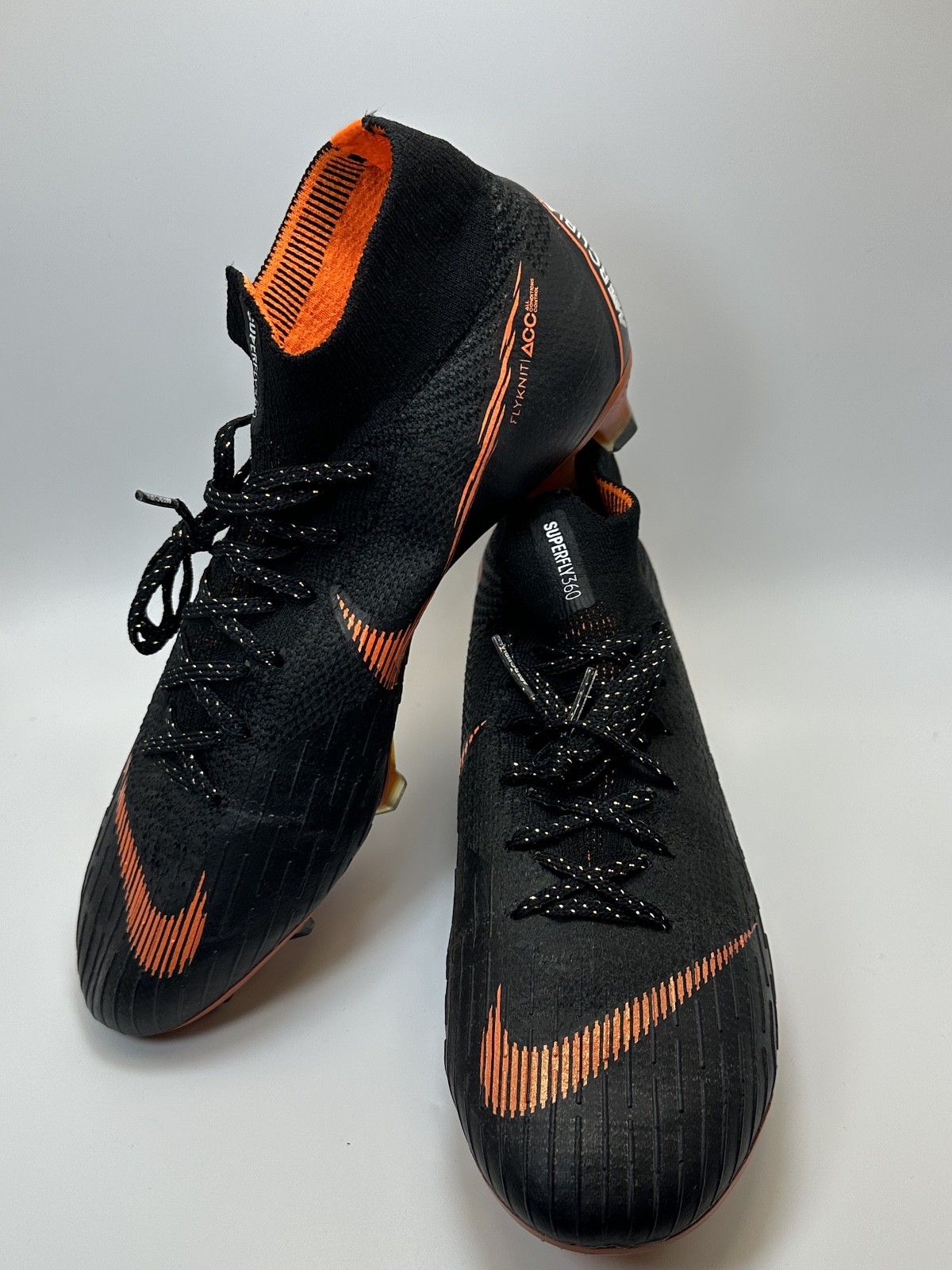 Nike Mercurial Superfly 360 VI FG ACC US 7.5 Black Orange Soccer Cleats Premium