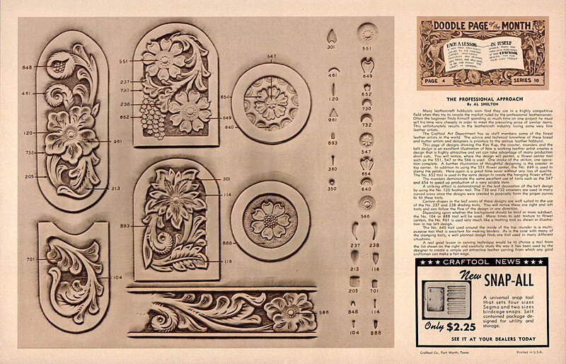 Leather Craft Doodle Pattern      The Professional Approach