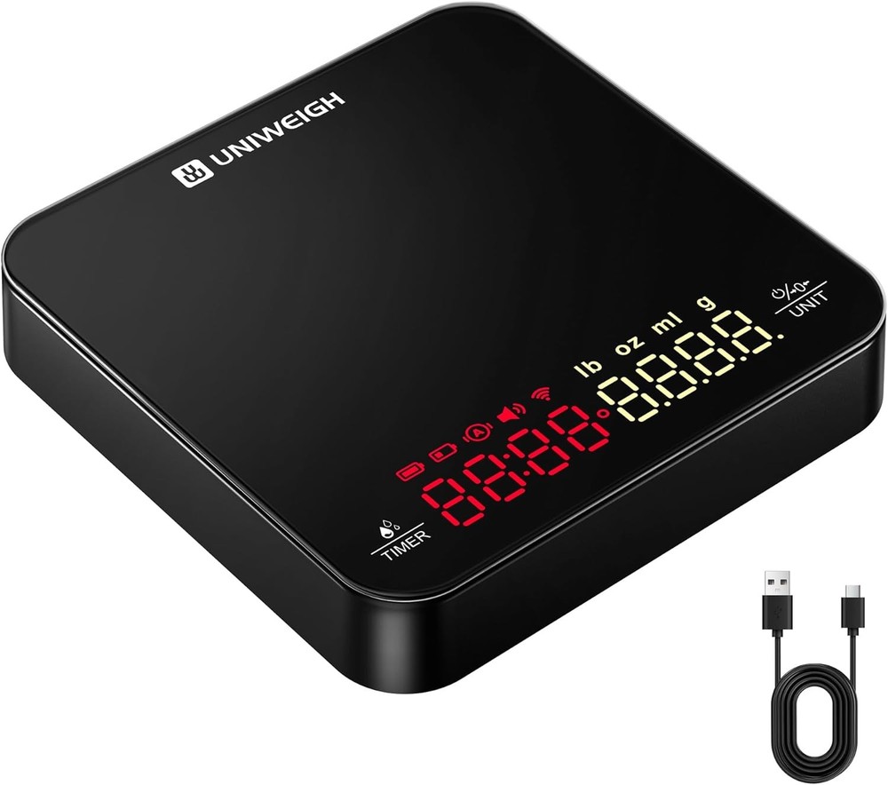 Mini Coffee Scale with Timer, Recharable Espro Scale, 2kg/ Precis