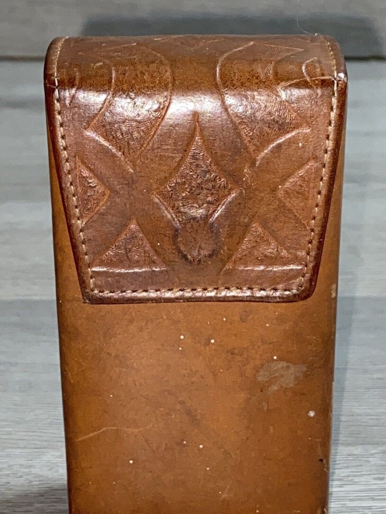 Vintage Princess Gardner Leather Suede Snap Top Cigarette Case Box