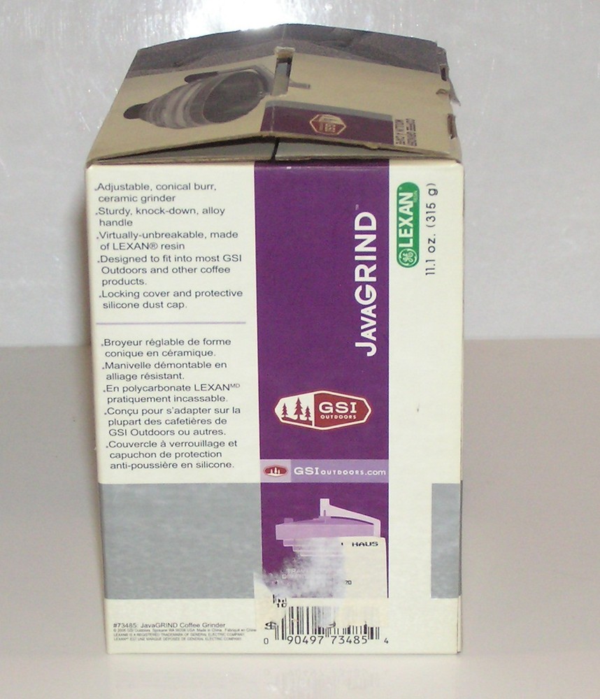 GSI Outdoors JavaGrind Adjustable Conical Burr Coffee Grinder Java Grind Camping