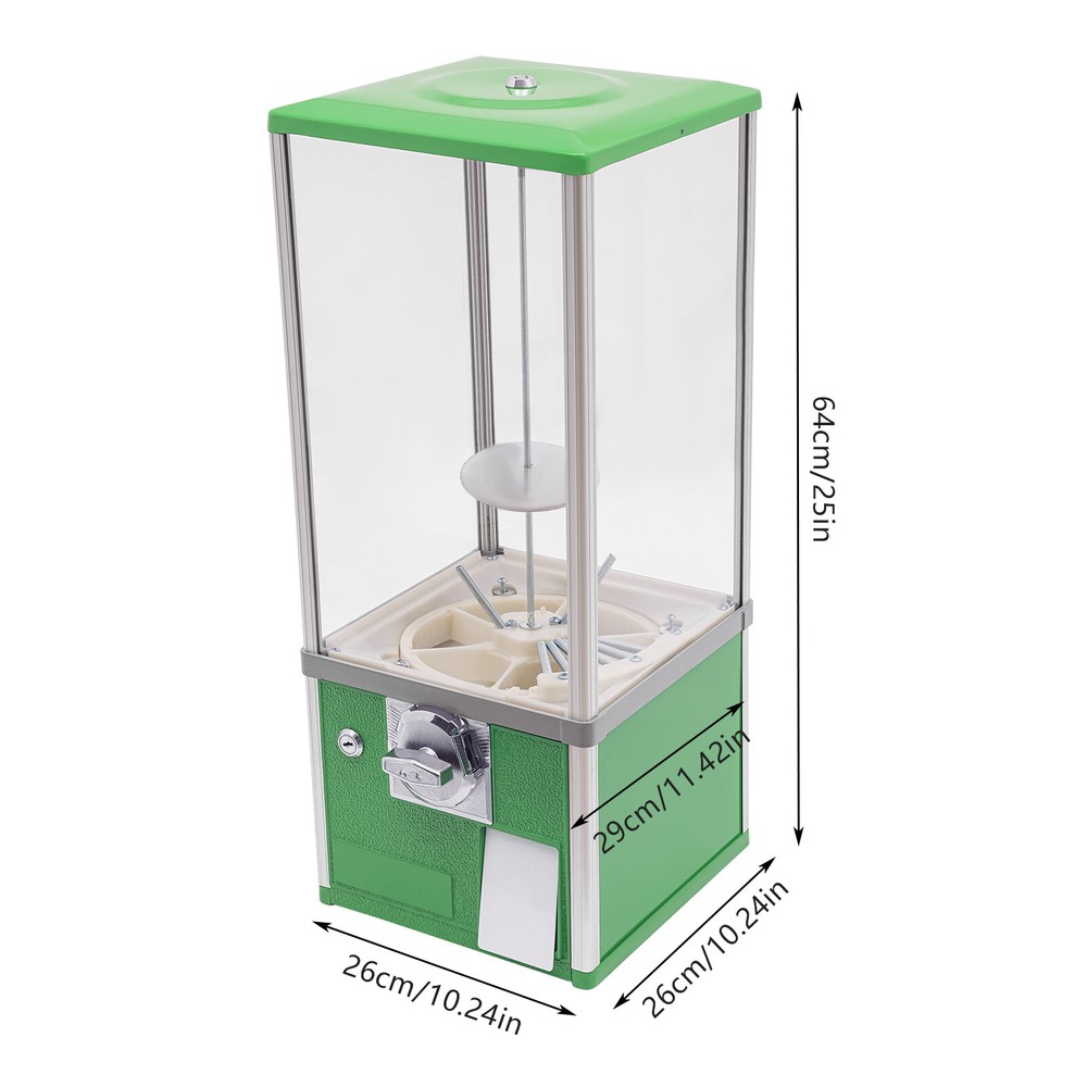 Rectangle Candy Machine Dispenser Machine Candy Vending Machine Gumball Ball NEW