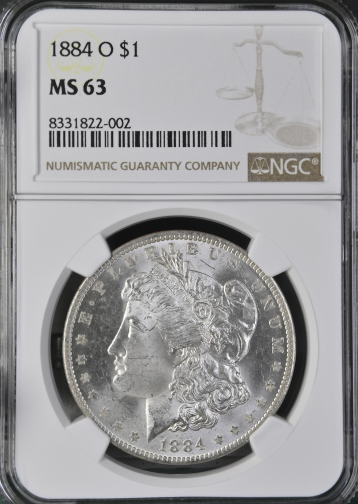 1884 O Morgan Silver $1 NGC MS 63 BB6