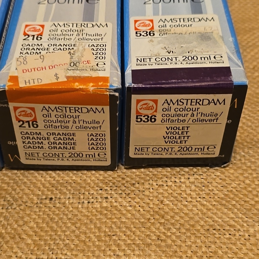 4 Talens Amsterdam Oil Colour Paints 200ml Vintage