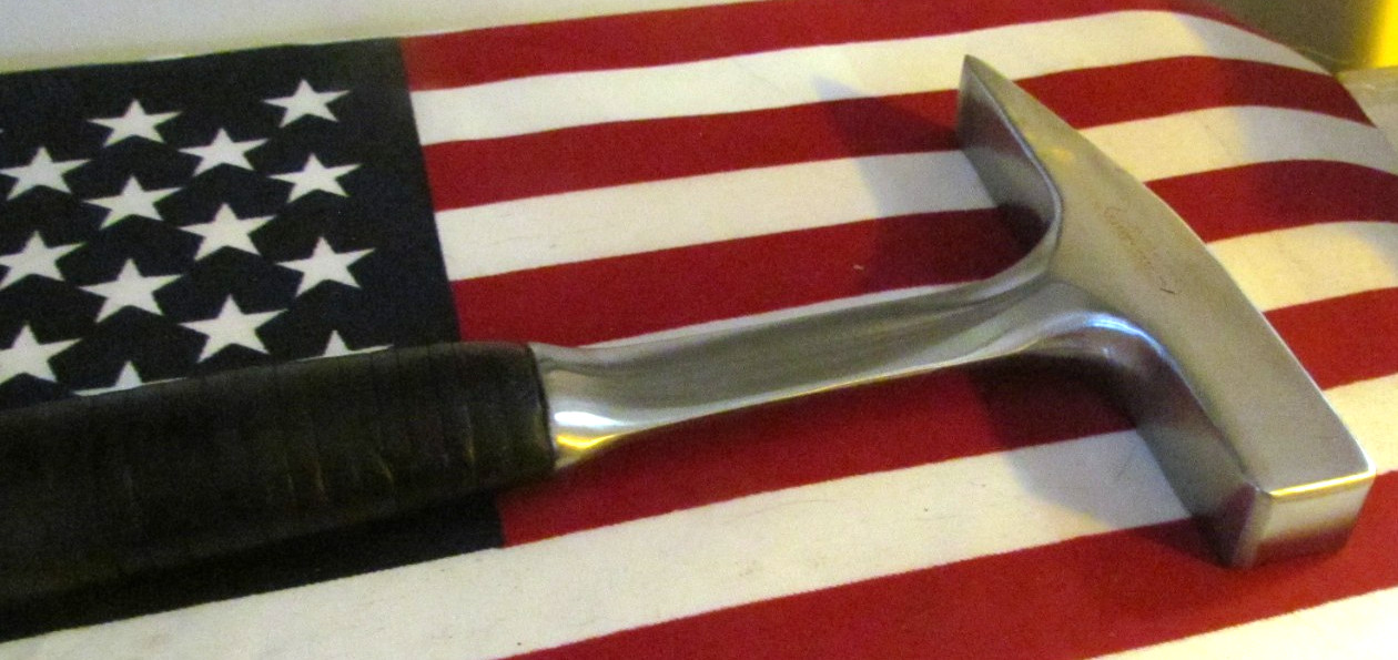 Vintage Malco 18 oz. Sheet Metal Hammer Original Leather Handle (Estwing)