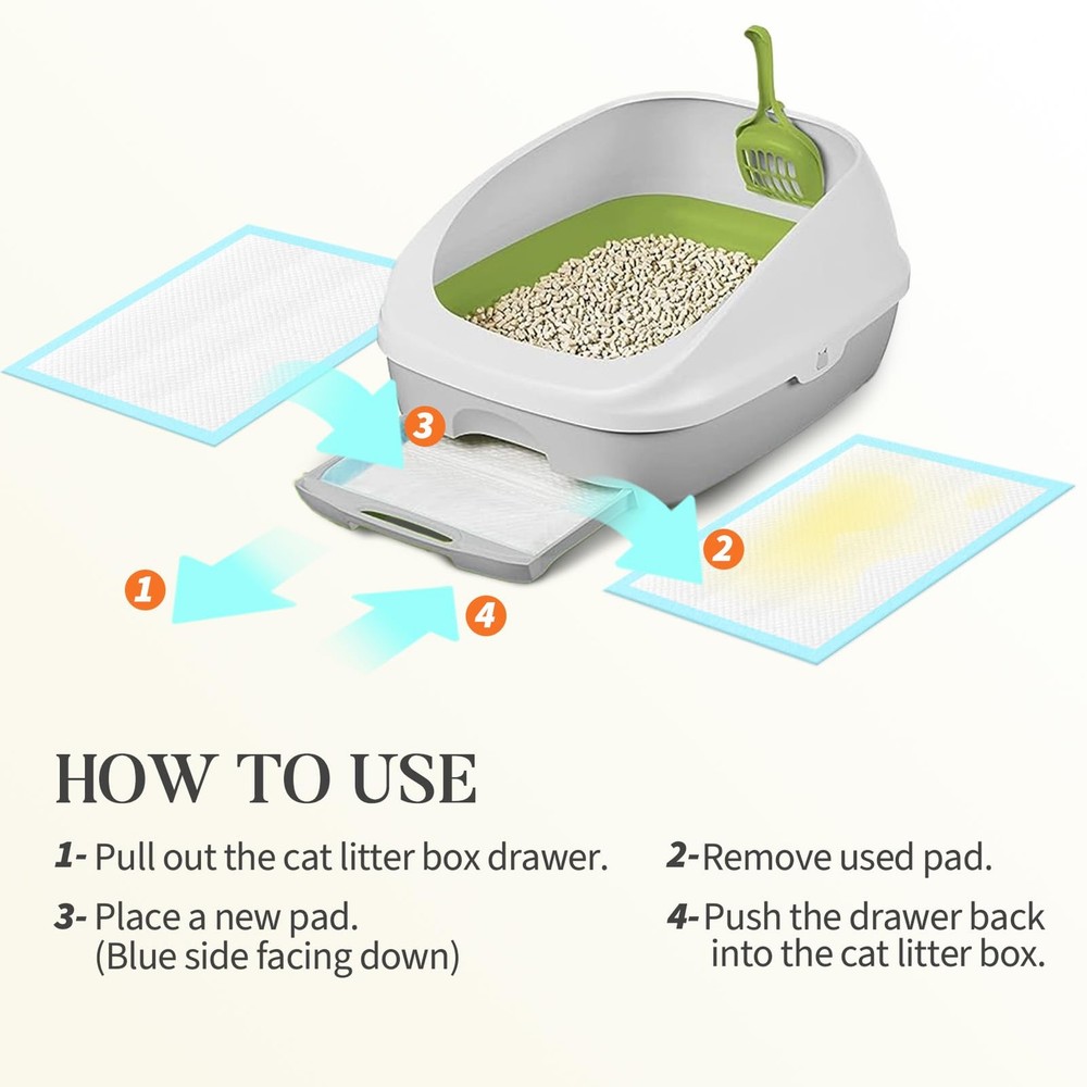 40 Count Cat Litter Pads Compatible Breeze System Leak Proof Unscented