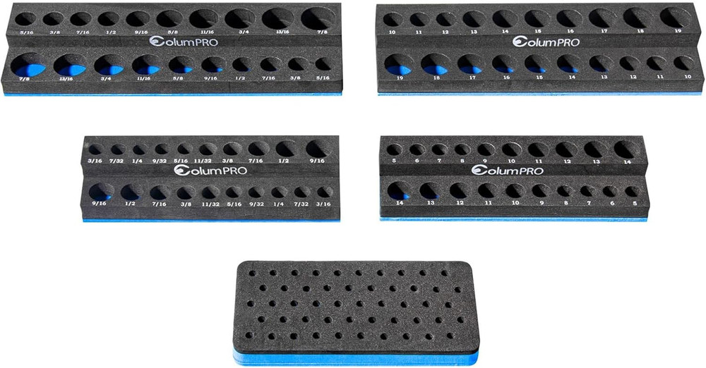 Foam Socket Organizer for Tool Box Drawer,Sockets Holder for Both 3/8&1/4” Squar