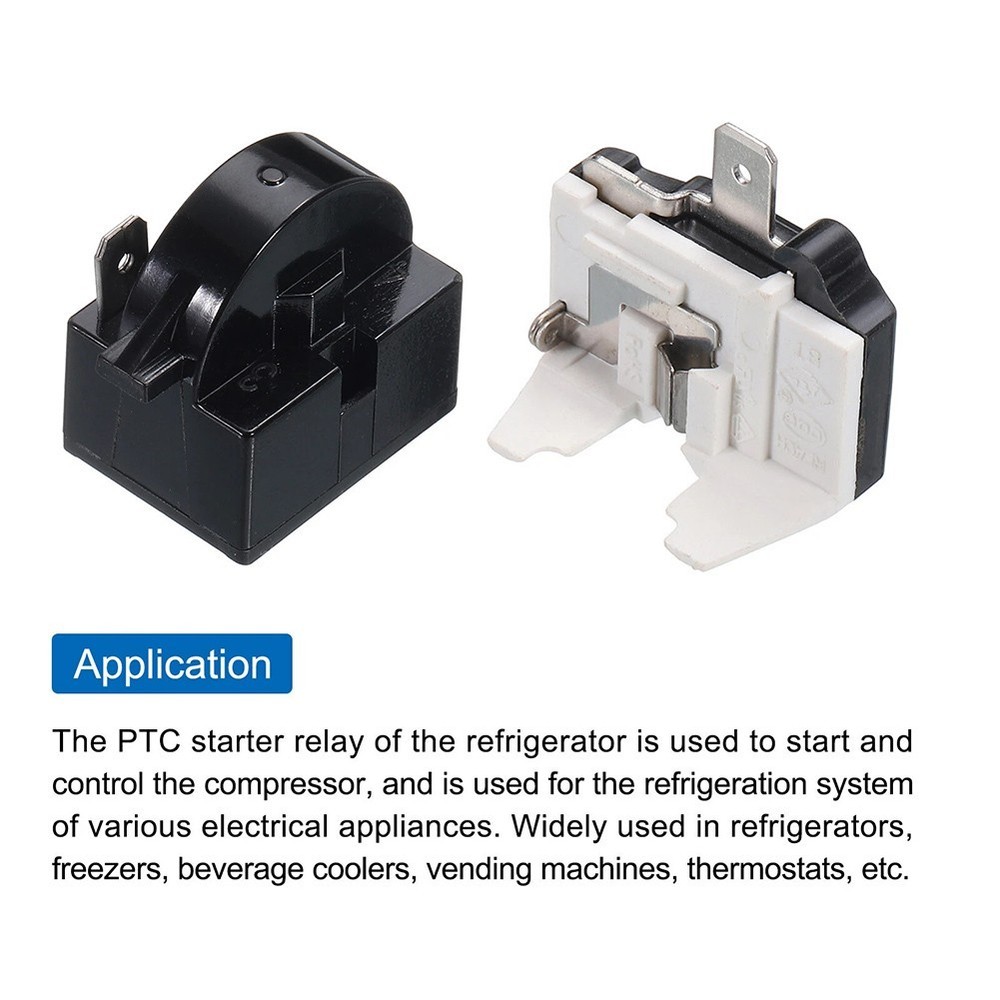 PTC Starter Relay Overload Protector Fridge Compressor Repair PTC Starting Relay