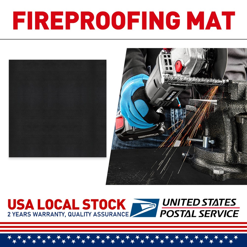 Fireproof Pit High Temp Mat Fire Pit Mat & Grill 40 Inch  Deck Protector