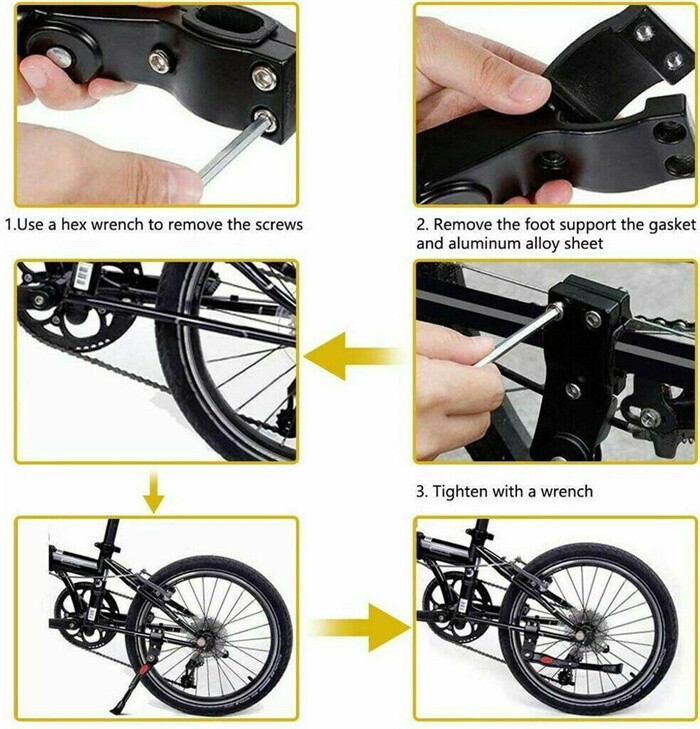 BV Bicycle Bike Center Kickstand Easy Adjustable Alloy MTB Kick Stand 24"-29"