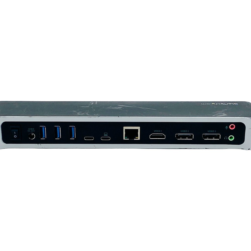 StarTech DK30CH2DPPD USB-C 4K Triple Display Laptop Docking Station w/ Adapter