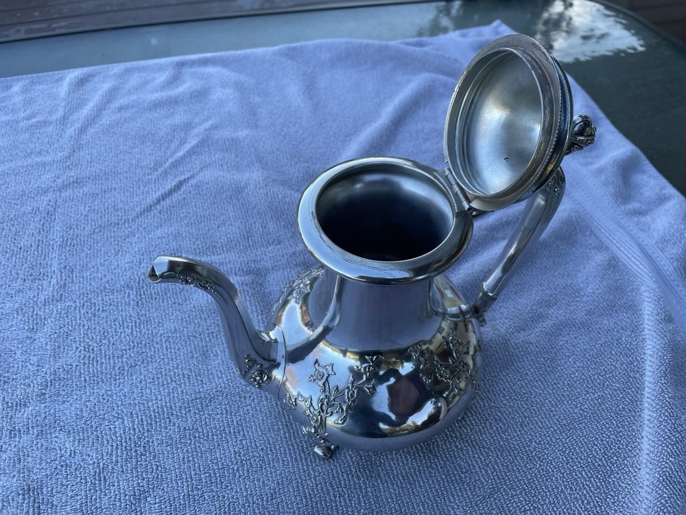 Vintage Reed & Barton Silverplate Tea Coffee Service Set 5 Piece With Platter