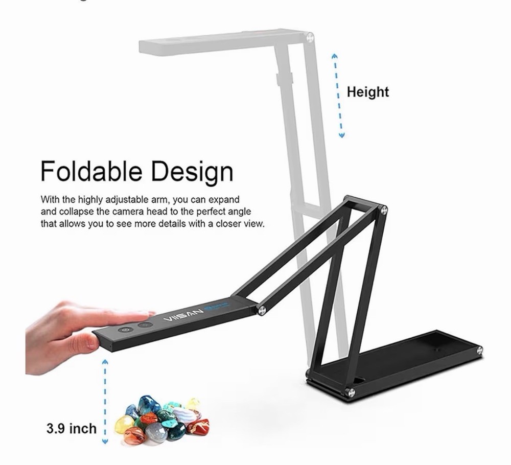 VIISAN P2U Document Camera & Webcam 2K with Dual Microphone