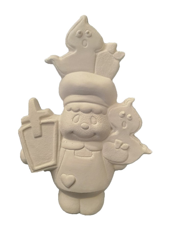Debbie Gingerbread 7" Ceramic Bisque, Ready to paint