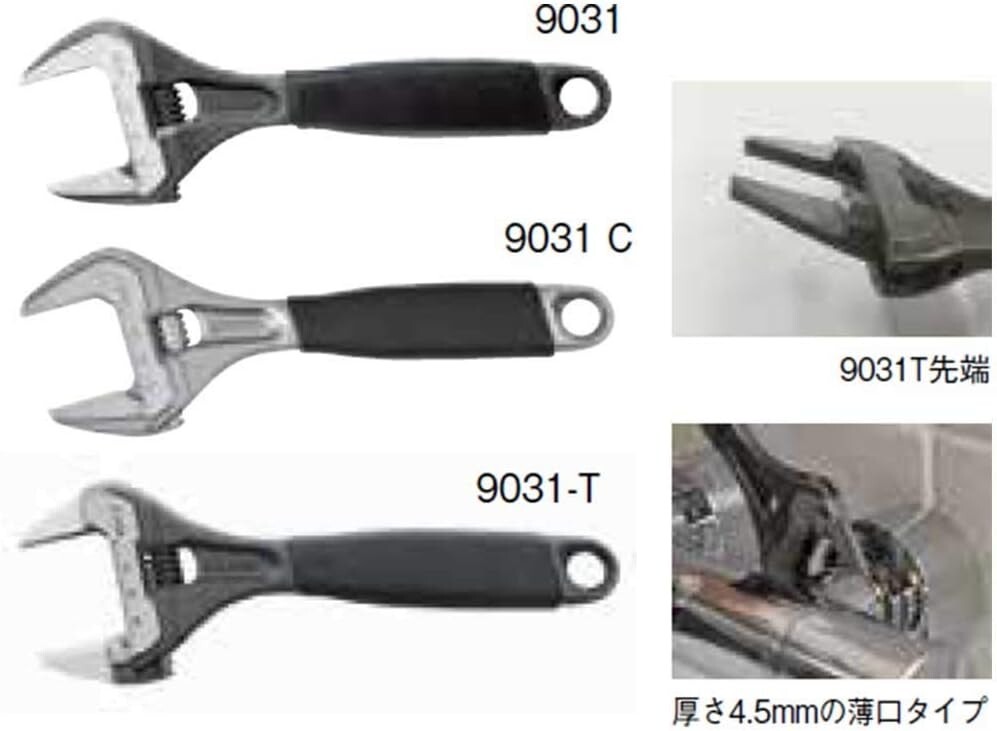 Adjustable Wrench Thin Type Large Mouth Monkey Wrench