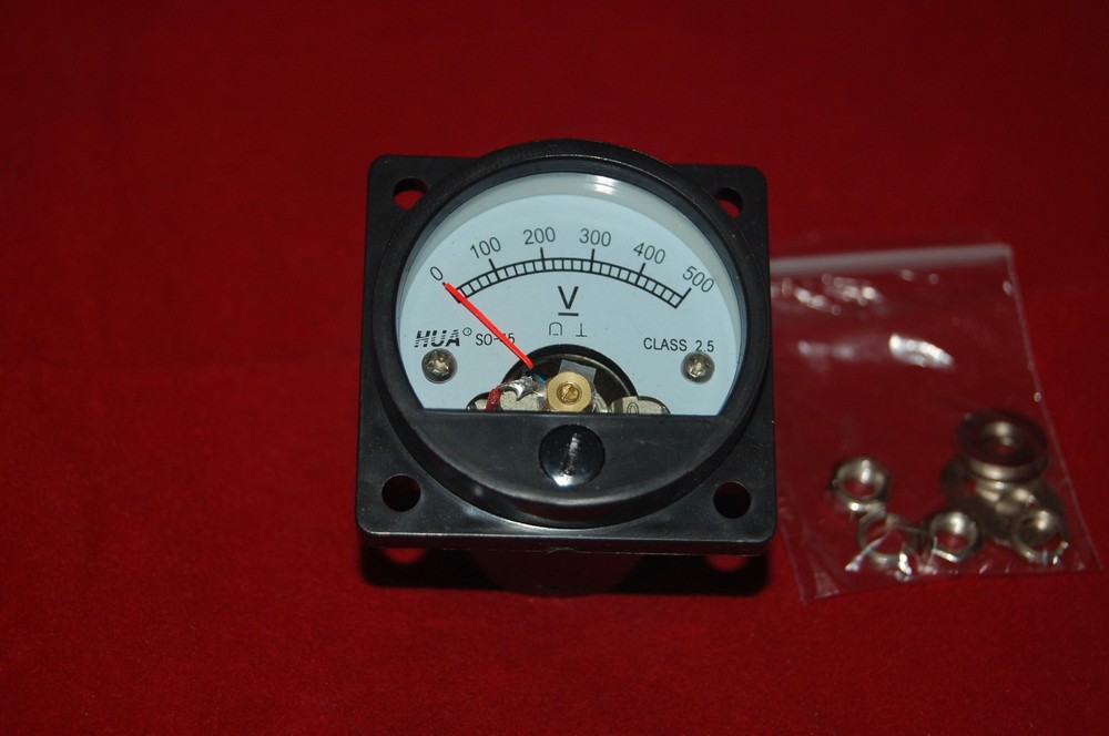 DC 0-500V Analog Voltmeter Analogue Voltage panel meter SO45 directly Connect