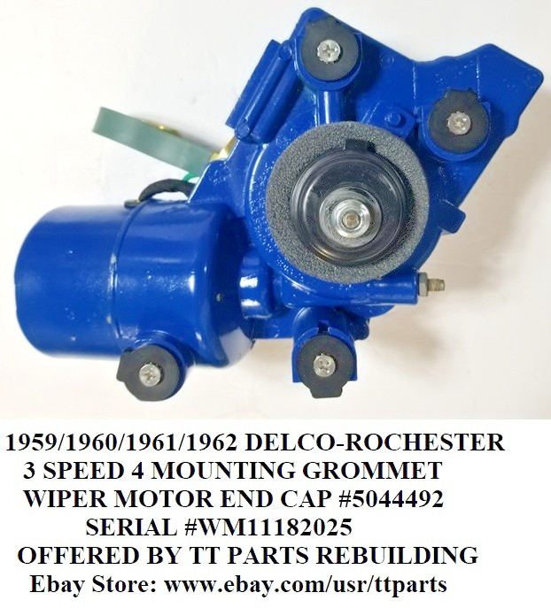 1959/1960/1961/1962 DELCO-ROCHESTER 4 MOUNT 3 SPEED WIPER MOTOR