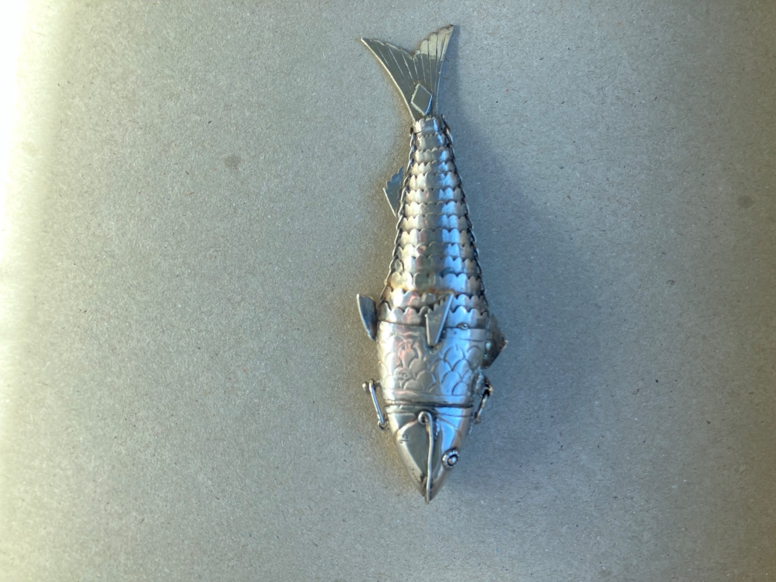 Vintage Silver Large Articulated Fish