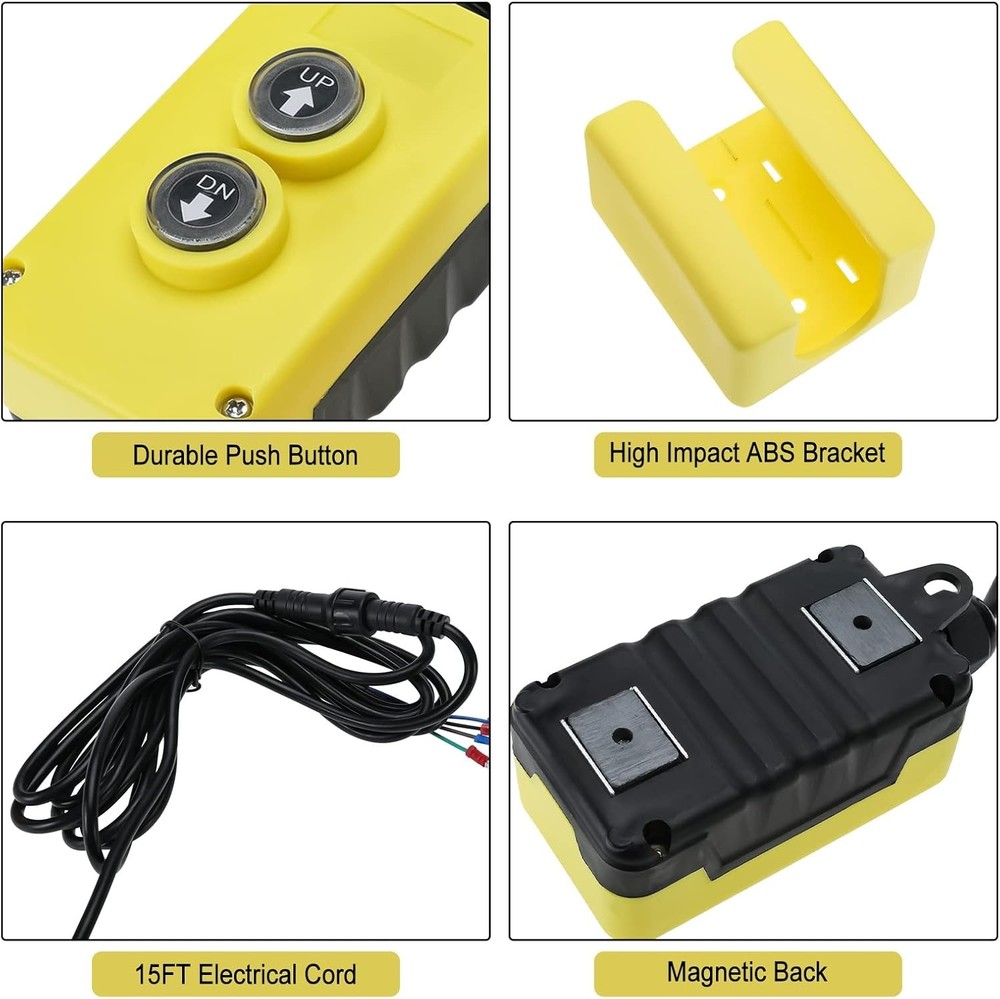 4 Wire Dump Trailer Remote Control Switch for Hydraulic Pump, 12V DC Double Acti