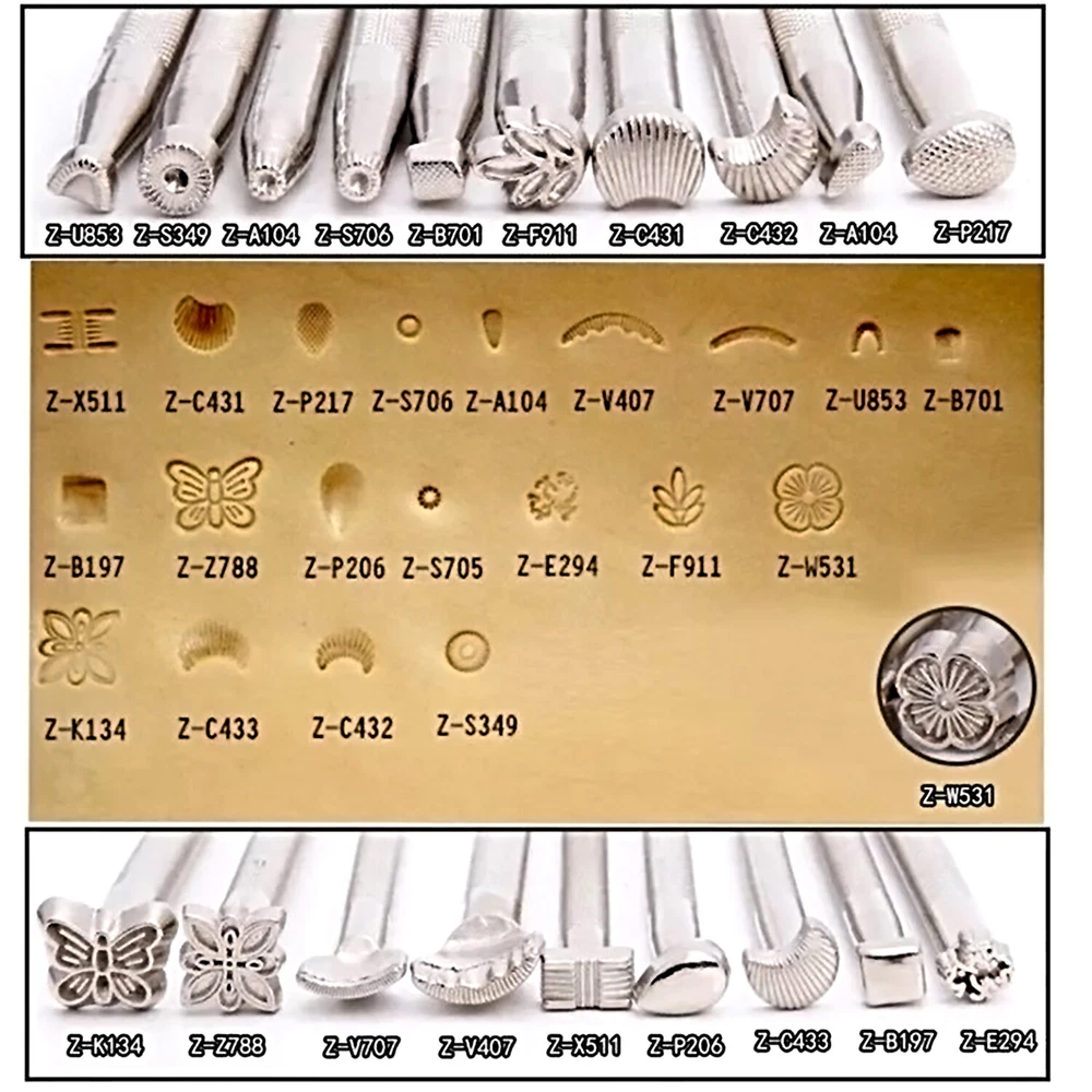Leather Stamps Tools Working Saddle Making Set Carving Craft Stamps Punch Tool