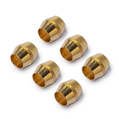 1/8-Inch Brass Compression Sleeves Ferrels,Brass Compression Fitting(Pack of