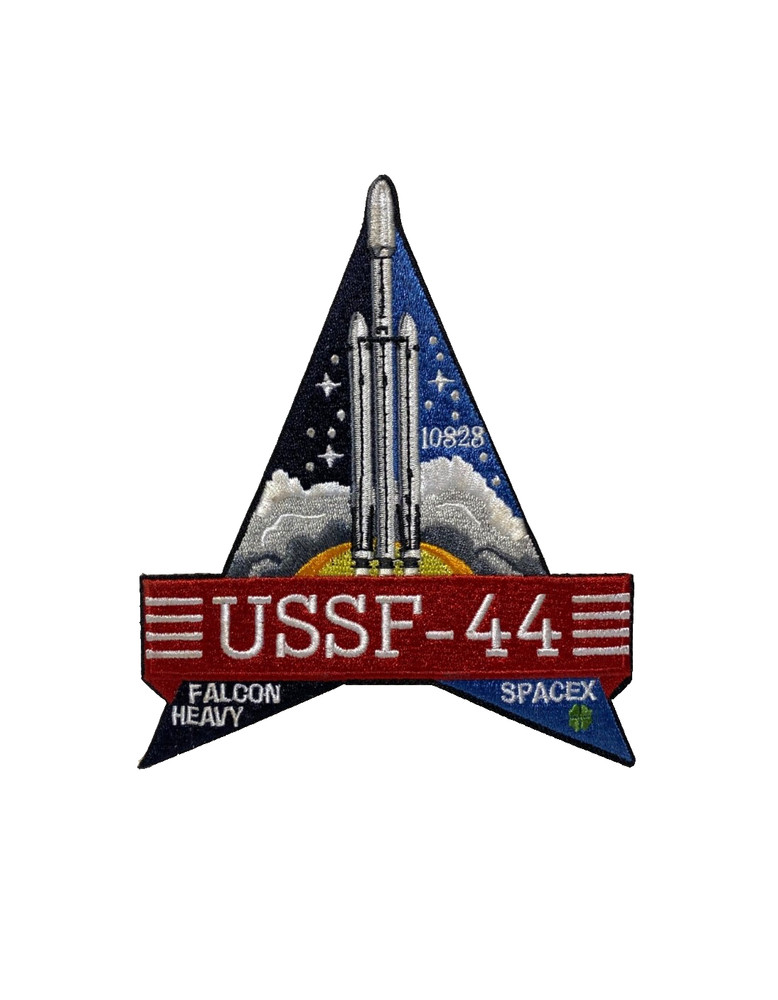 AUTHENTIC USSF-44 FALCON HEAVY SPACEX EMPLOYEE NUMBERED MISSION PATCH