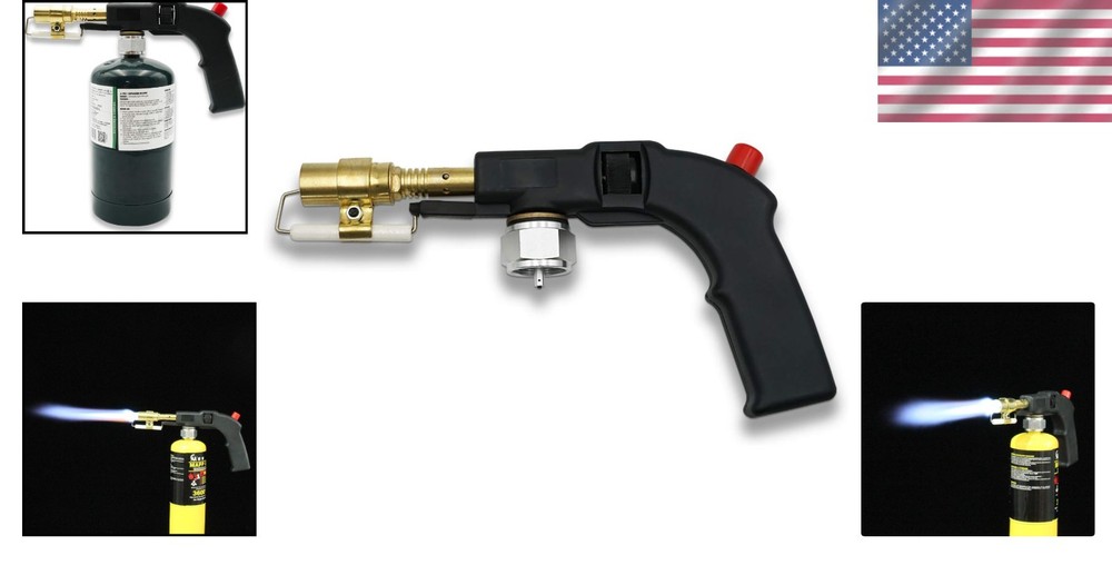 Self-Igniting Brass Propane Torch Nozzle - Comfort Handle for Easy Use