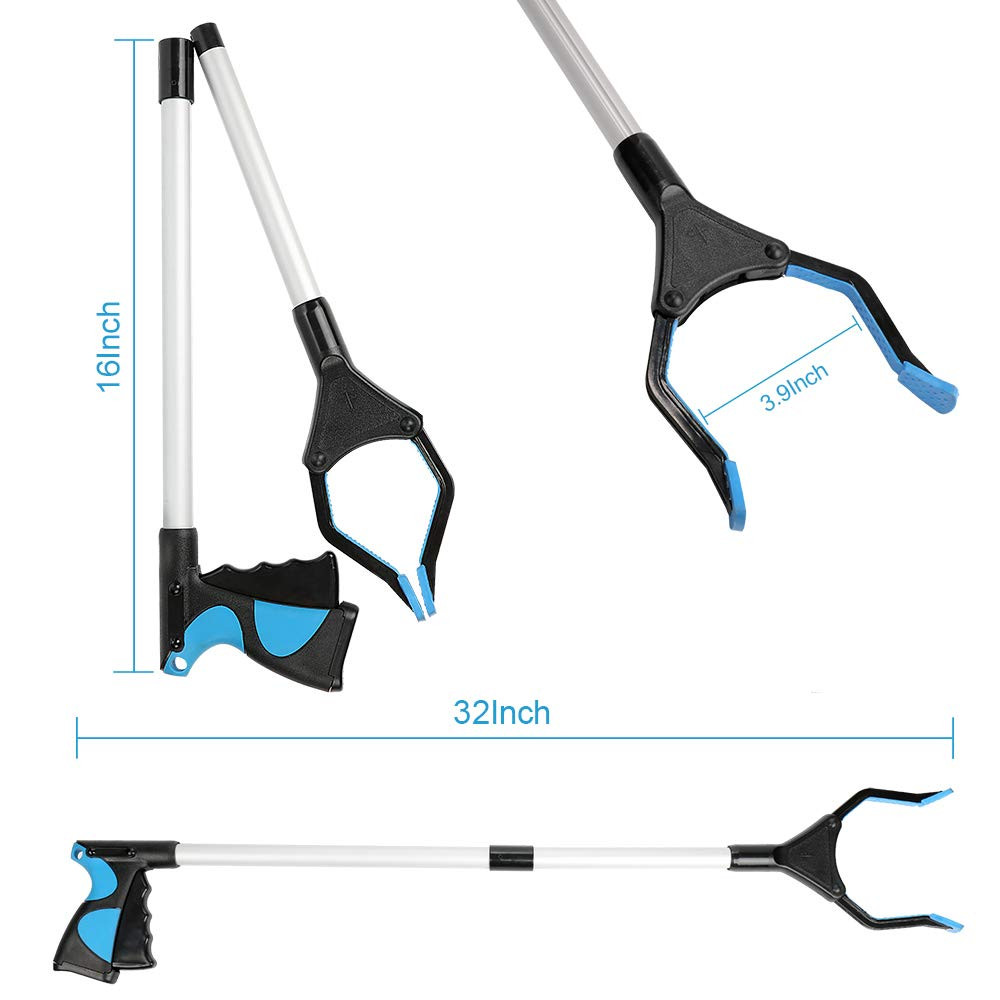 Grabber Reacher Tool, 32" Foldable Picker Upper Grabber, Reaching Tool for Trash