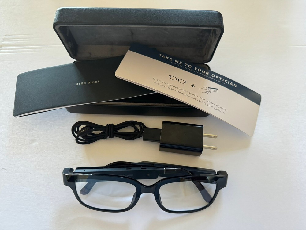 Black Amazon Echo Frames 1st Generation Smart Audio Glasses with Alexa