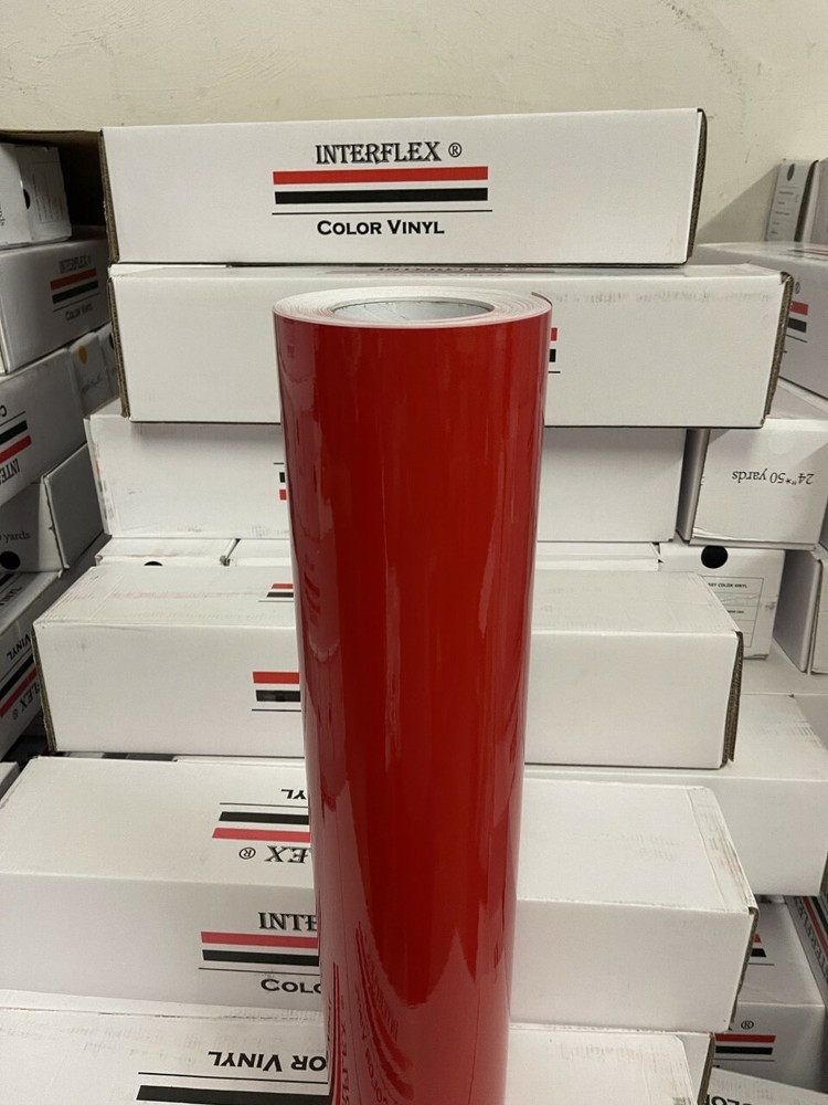Red Gloss Vinyl 12 " x 50 Yards Plotter Cutter Liquidation Plotter Signs Auto