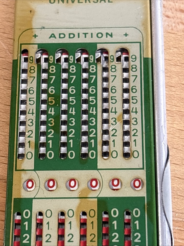 Vintage Addiator Universal Adding Machine ~ Addition & Subtraction Works Great