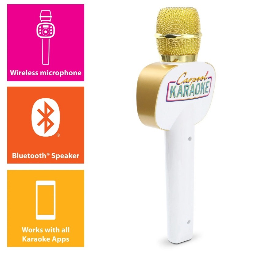 Carpool Karaoke Machine The Mic 2.0 - Wireless & Bluetooth Karaoke Microphone