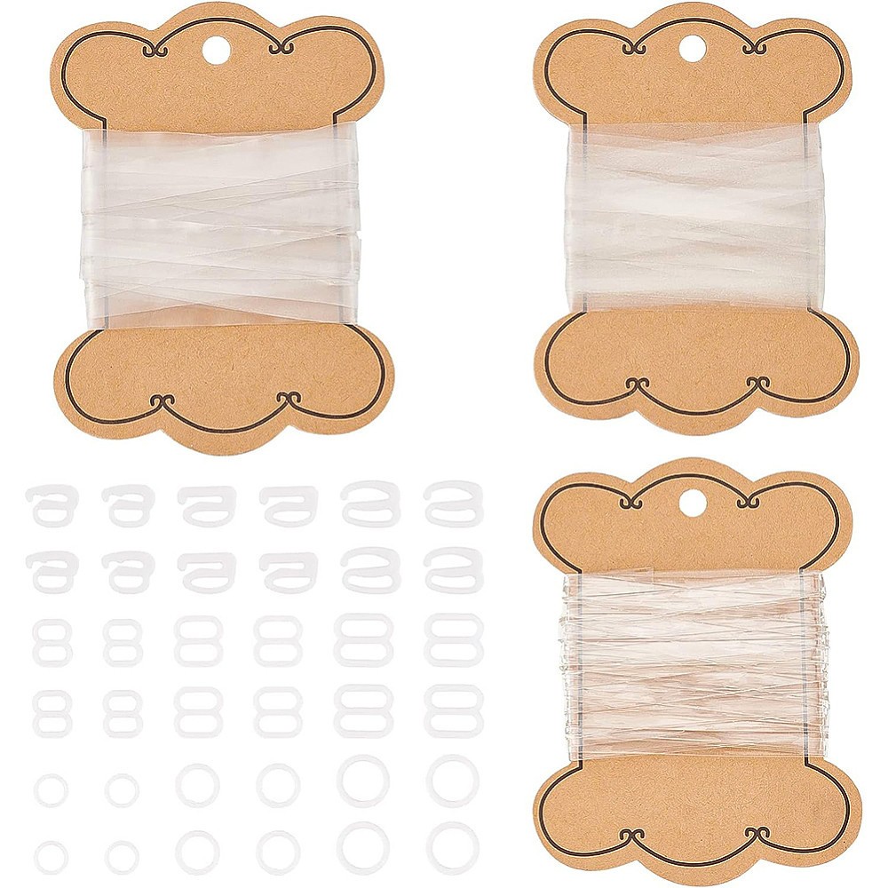 1box Bra Accessories Kit including 15M Transparent Elastic Shoulder Strap