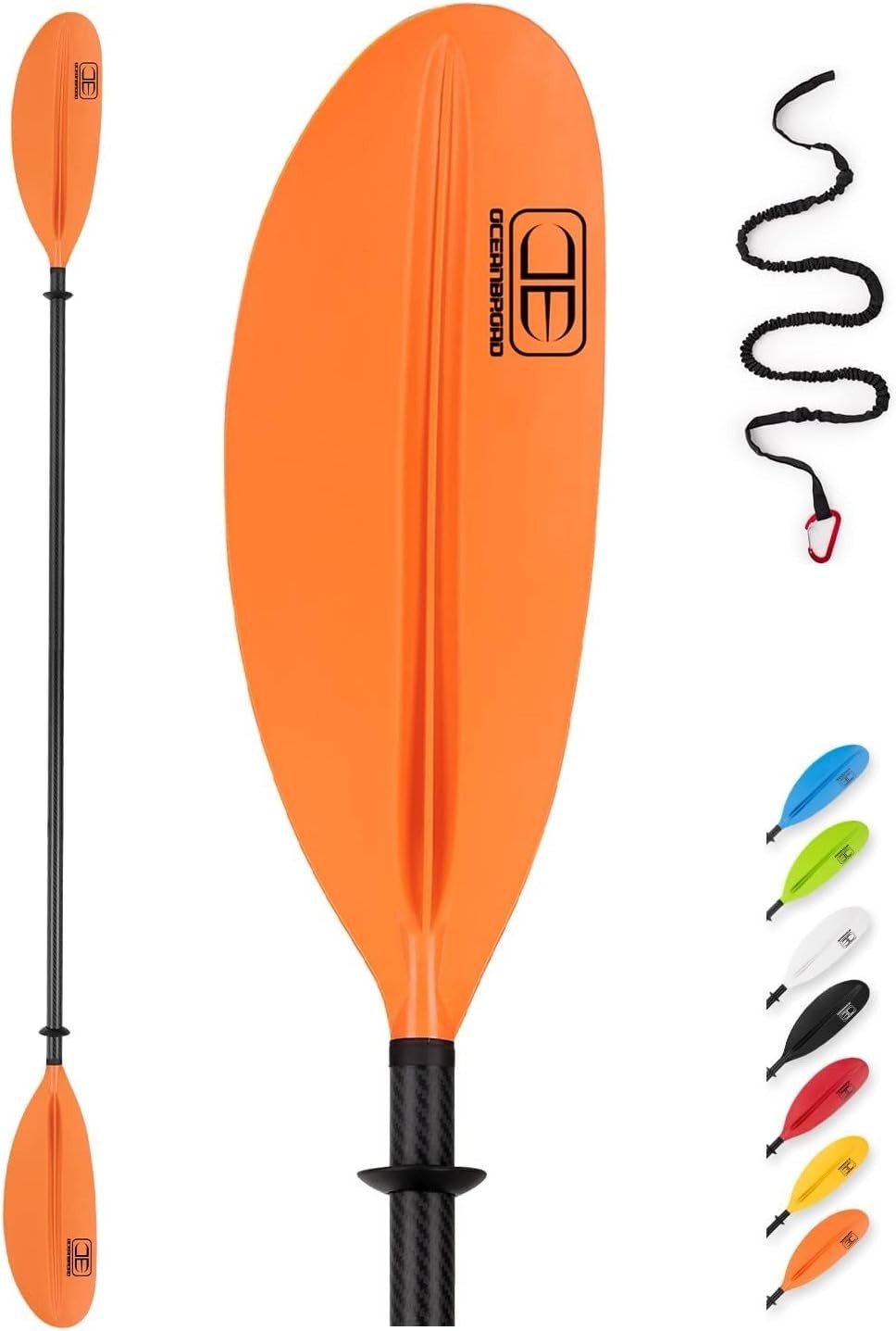 Carbon Fiber Kayak Paddle 90.5in/230cm, 86in/218cm for Adults Kayaking Boatin...