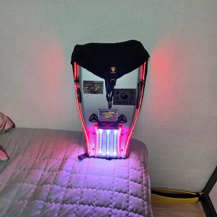 LED Rider Backpack with Badge Decorations Official